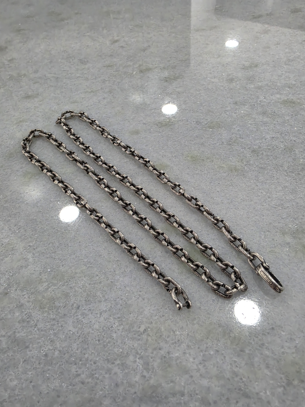 David Yurman Chain , Necklace 925 Hammered